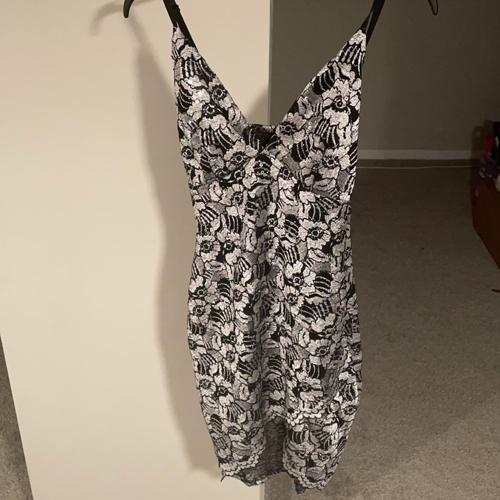 Black strap night out dress